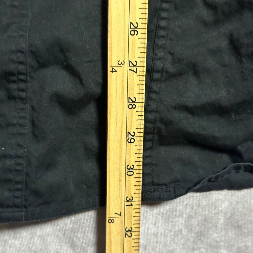 Rocawear Men M Black Military Button Down Shirt Epaulets Y2K Streetwear Techwear - Picture 7 of 7